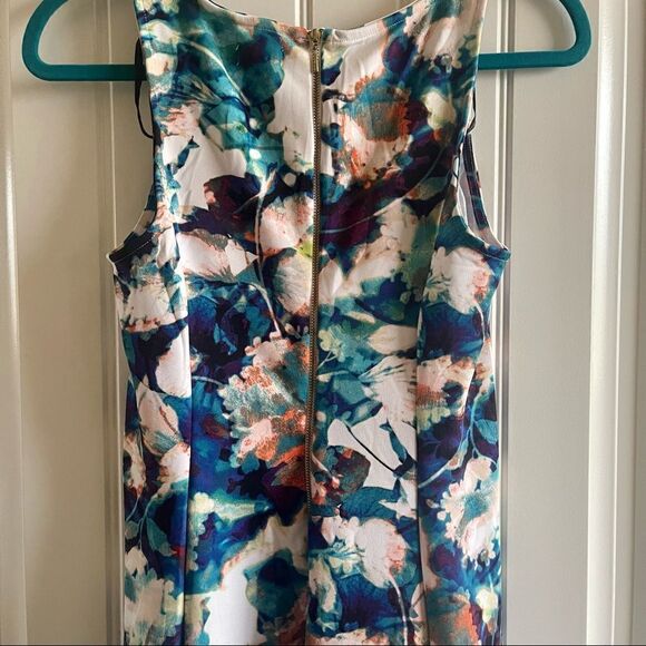 Worthington Blue Floral Sleeveless Fit & Flare Midi Dress; SZ 6; BNWT - Picture 4 of 8